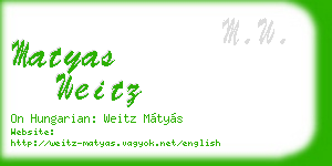 matyas weitz business card