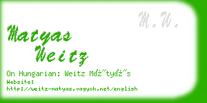 matyas weitz business card